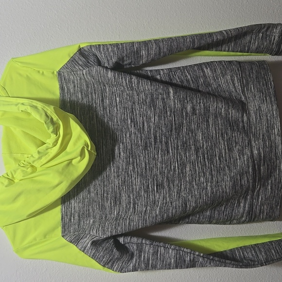 Victoria's Secret PINK Neon Yellow and Gray Hoodie - Picture 5 of 5